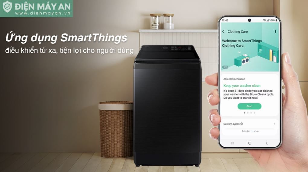 Máy giặt Samsung Inverter 15 kg WA80F15B6BSV